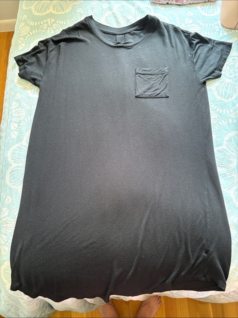 stars above Black Pocket T-Shirt Dress